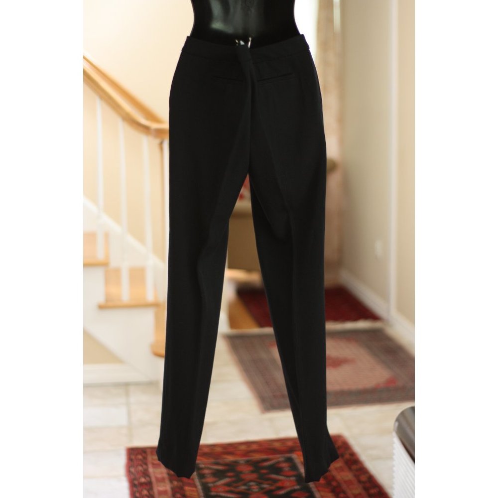 Amanda Wakeley Solid Black Wool Pants - image 2